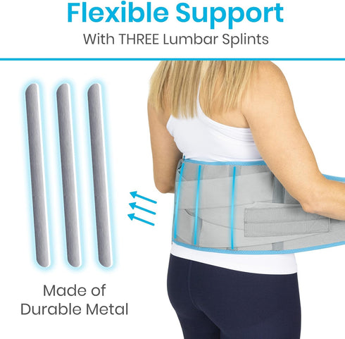 Vive Back Ice Pack for Lower Back Pain Relief, Large Wearable Gel Wrap for Injuries