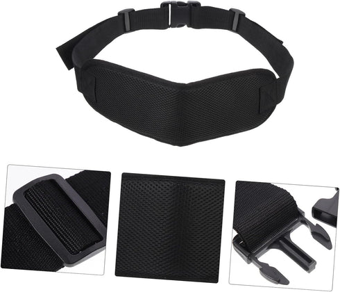 Beaupretty Adjustable Protective Safety Strap for Elderly Legs Black Lightweight Fixed Belt for Wheelchair Use
