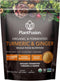 PlantFusion Turmeric and Ginger Drink Mix - Herbal Supplement Powder with Curcuminoids - USDA Certified Organic,