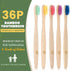 Navona 36 PCS Biodegradable Bamboo Toothbrushes, Individually Wrapped, Eco-Friendly, Natural Wood Bulk Toothbrushes