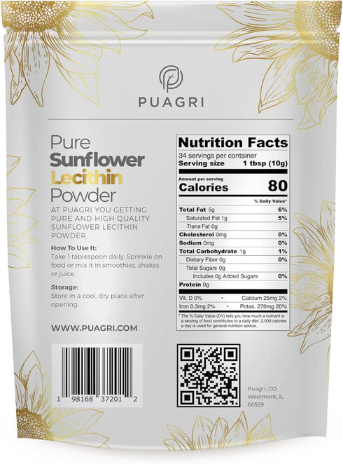 Pure Sunflower Lecithin Powder