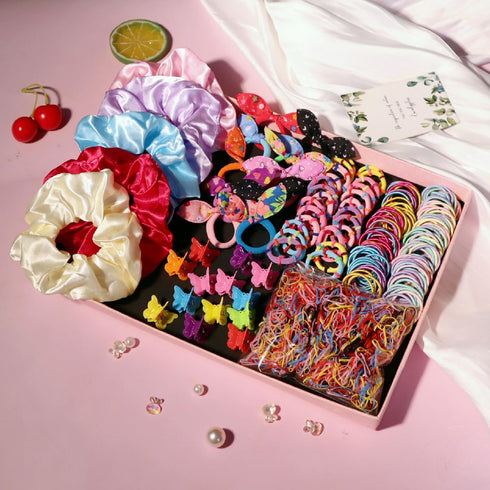 YANRONG Hair Accessories Set, Candy Colors Nylon Hair Ties, Disposable Rubber Bands, 1180PCS for Women