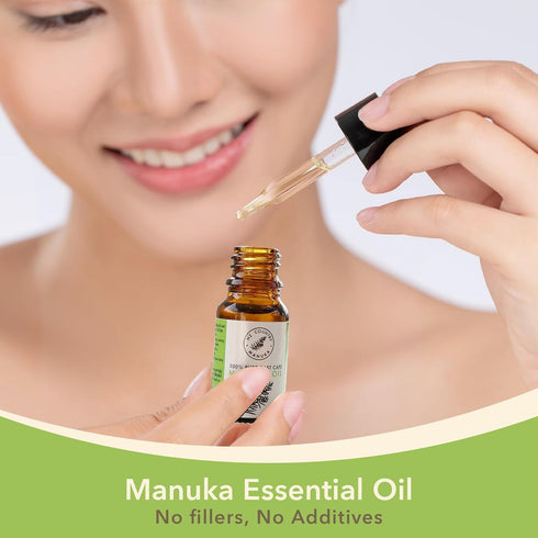 100% Pure New Zealand Manuka Oil - Organic Essential Oil, 35x Stronger Than Tea Tree Oil for Skin, Hair, Diffuser