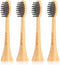 Bamboo Electric Toothbrush Replacement Heads, Soft Charcoal Infused Bristles, Compatible with Philips Sonicare