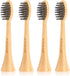 Bamboo Electric Toothbrush Replacement Heads, Soft Charcoal Infused Bristles, Compatible with Philips Sonicare