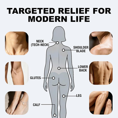 VZVJTR 10-Speed Wired Back & Neck Massager, Handheld Electric Deep Tissue Muscle Therapy Device (White)