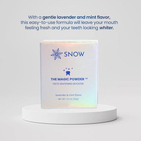 Snow Teeth Whitening Magic Powder, Teeth Whitening Kit Supplement for White Teeth, Lavender & Mint Flavor