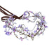 MOSTORY Handmade Purple Woodland Fairy Headpiece, Elf Crown with Rhinestone for Cosplay