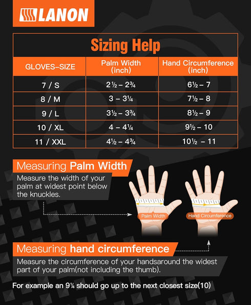 LANON 8mil Orange Disposable Nitrile Gloves, Mechanic, Heavy Duty, Food Safe, Latex Free, XL
