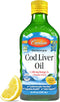 Carlson Cod Liver Oil, 1100 mg Omega-3s, Sustainably Sourced Nordic Liquid Fish Oil, Lemon, 250 ml