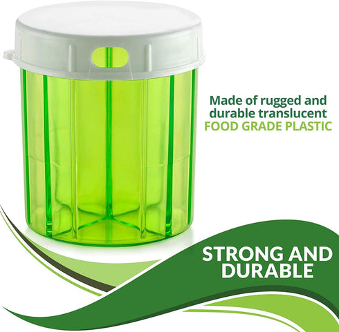 Round Pill Organizer Dispenser, Pack of 2, Pill Boxes with 4 Compartments for Medication & Vitamins