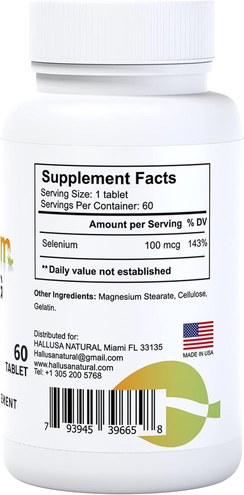 – Selenium 60 Tablets, Antioxidant and Immune Support, Heart Health – 60 Day Supply