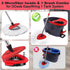Mop Replacement Heads Combo for Ocedar Easywring 1-Tank System, 2 Pcs & 1 Scrub Brush, Microfiber Spin Mop Replacement