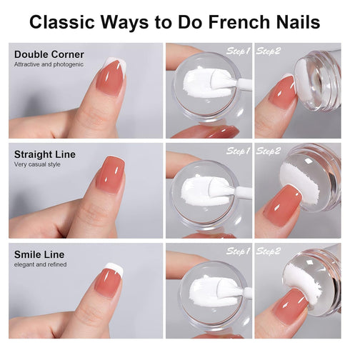 Nail Art Stamper - Clear Silicone Nails Stamping Jelly with Scraper, Transparent DIY Manicure Nail Art Tool