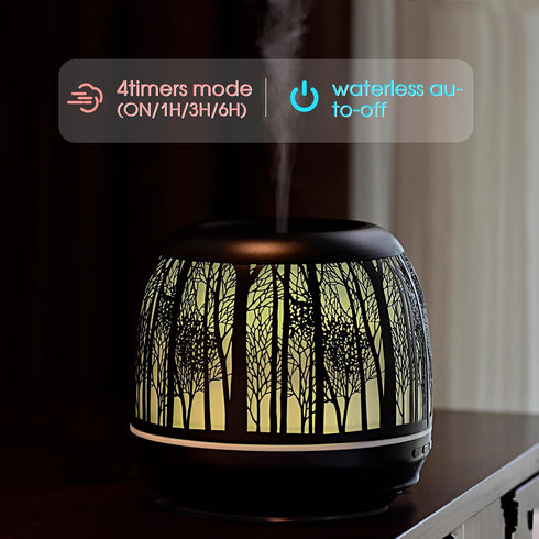 kakoda 500ML Large Essential Oil Aromatherapy Diffuser for Home Bedroom Metal Hollow Decorative Room Ultrasonic Air