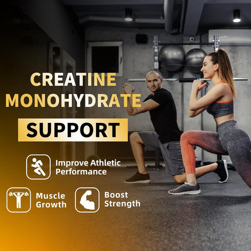 Creatine Monohydrate Gummies, 5g per Serving, Sugar Free, Vegan, Pineapple Flavor, 120 Count for Men & Women