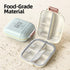 SAVN89 7-Day 7 Premium Pill Organizer Travel Case Small Medicine Box with Grids, Moisture-Proof Airtight Design
