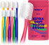 Extra Soft Toothbrush Refill for Adults - 7 Pcs Manual Toothbrushes with Individual Head Covers, Pink