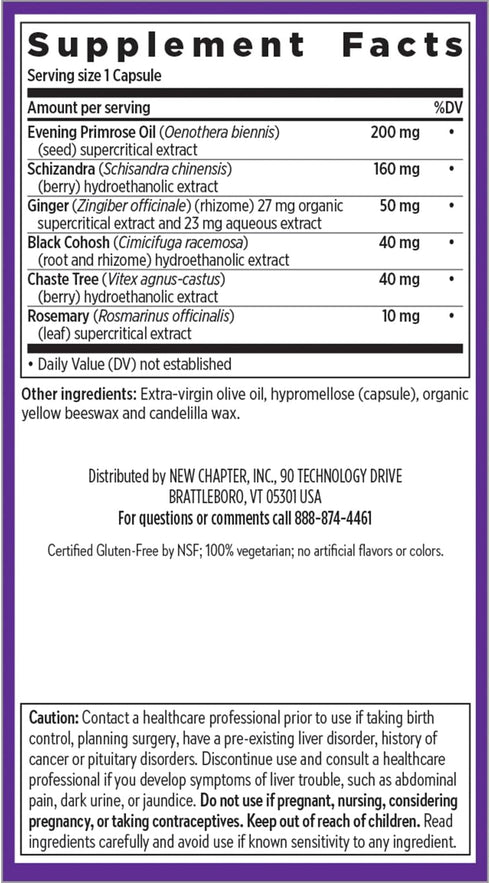 New Chapter Menopause Supplement - Estrotone Herbal Blend with Black Cohosh, 60 ct Vegetarian Capsule