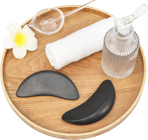 Set, 1 Piece/Count- Master Massage Basalt Massage Hot Stone, Natural Crescent Hot Stone for Massage Spa Beauty - Reduce