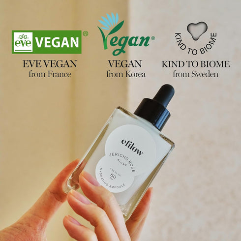 Jericho Rose Biome Hydrating Ampoule, Moisturizing Korean Facial Serum, Moisture-Boosting Face Serum for Glowing Skin,