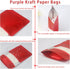 50 Pieces Smell Proof Red Resealable Matte Metallic Ziplock Bags, 6.3 * 9.4 In Stand Up Food Storage Bags with Window