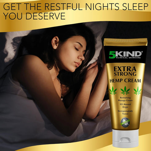 5kind Extra Strong Hemp Cream - Maximum Strength Soothing Relief Joint Cream for Lower Back, Joints, Neck, Knees,