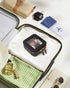 KOTORA Mini Black Makeup Bag for Purse, Cute Clear Cosmetic Bag with Zipper, Travel Essentials for Women