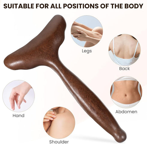 QfwdfcTrenz 6.23.5 Wood Therapy Massage Tool, Lymphatic Drainage Massager, Body Gua Sha Paddle, Wood Therapy Paddle