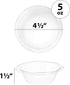 PLASTICPRO 5 Ounce Premium Crystal Clear Disposable Plastic Dessert Bowls, Pack of 40