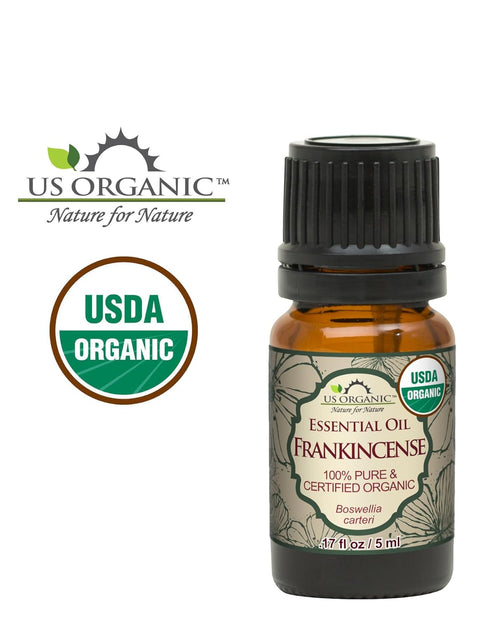 US Organic Frankincense Essential Oil 100% Pure (Boswellia Carteri) - USDA Certified Organic, 5 ml