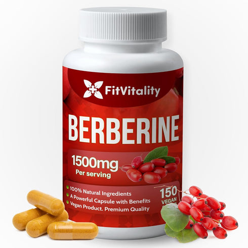 Premium Berberine Supplement 1500mg - 150 Capsules | 100% Pure, Immune System Support, Non-GMO, Gluten-Free