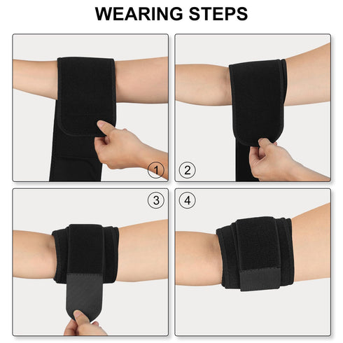 supregear Compression Brace for Tendonitis and Tricep - Black Bicep Tricep Sleeve Wrap for Pain Relief (S/M)