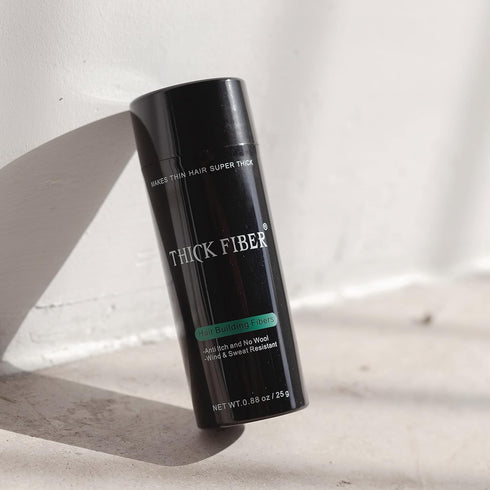 THICK FIBER Hair Fibers for Thinning Hair & Bald Spots (AUBURN) - 25g Bottle, Conceals Hair Loss in Seconds