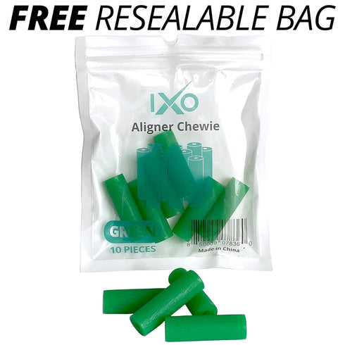 IXO 20 Pack Mint Scented Aligner Chewies in Resealable Bag - Retainer Accessories for Optimal Fit