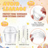 Jingmore 400 9 oz Lids,200 200 Pcs Plastic Dessert Cups with Pcs Clear Disposable Parfait Fruit Cups