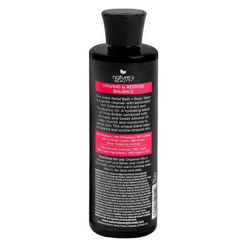 Nature's Beauty Elderberry Eucalyptus Stress Relief Body Wash Multi-Pack - 12 fl oz (2 Pack)