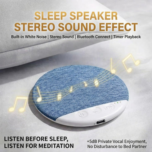 ROUASD 5.4 Ultra Thin Under Pillow Speaker, White Noise & Nature Sounds Sleep Sound Machine, Blue-Tooth Pillow
