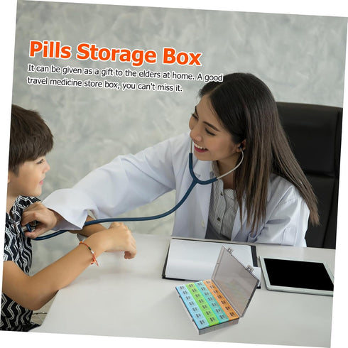 Large Portable Pill Organizer - Durable Weekly Medicine Dispenser