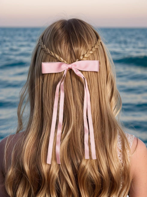 LFOUVRE Bow Hair Clips with Tassels, 18pcs Hair Accessories Set for Women and Girls