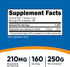 Nutricost Magnesium Citrate Powder (Unflavored, 250 Gram)