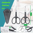 Small Grooming Scissors for Facial Hair - Eyebrow, Nose Hair, Mustache, Beard Trimming Kit - 2PCS Black with Cover
