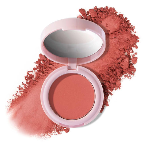Mally Beauty Bulletproof Powder Blush - Confident Coral, Long-Lasting Matte Finish Compact Blush Makeup