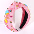 Ice Cream Popsicle Headband - Beaded Rainbow Knotted Headband for Women, Jeweled Crystal Embellished