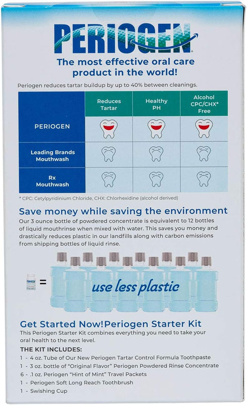 Periogen Starter Kit - Best Value on Periogen Oral Care! (Photo Depicts Kit Contents)