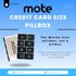 Mote Pillbox 7 Wallet Credit Card Size Carry Medications, Pills Day Weekly Organizer Pill case, Mini, Small Holder