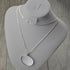 5X Magnifying Glass Pendant, 1.6" Glass Lens Dia. with 35" Alloy Necklace, Silver