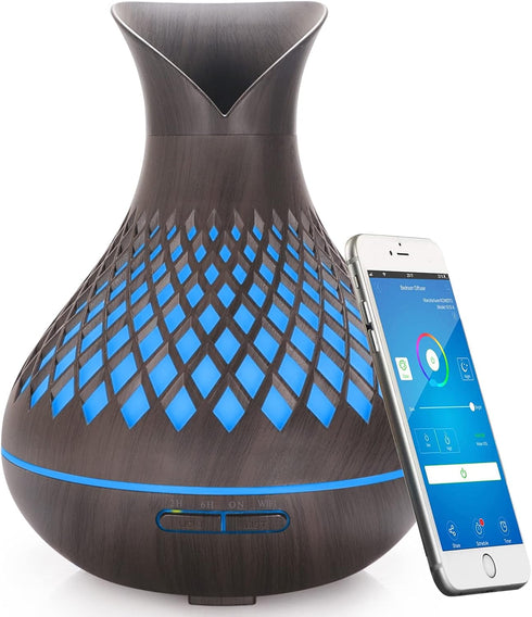 SAIHGUUI Smart WIFI Essential Oil Diffuser, 500ml Aromatherapy Diffuser Humidifier for Large Room,
