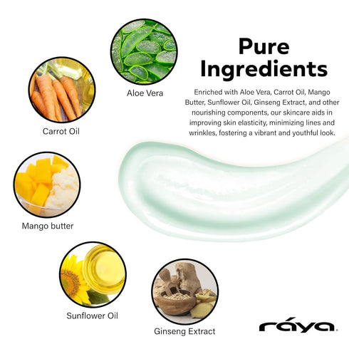 Raya Collagen-Elastin Cream (401), Nourishing Facial Treatment for Dry Skin, Reduces Fine Lines
