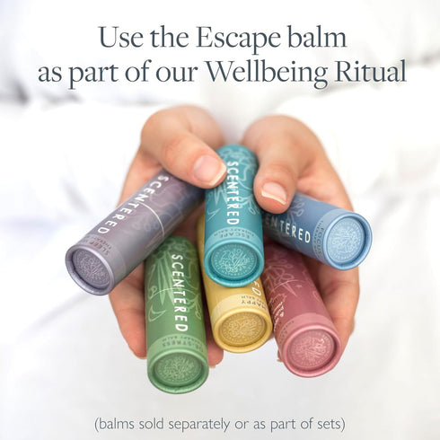 Scentered Aromatherapy Balm Stick - Escape, Natural Calm Essential Oil Roll On for Relaxation & Self-Care